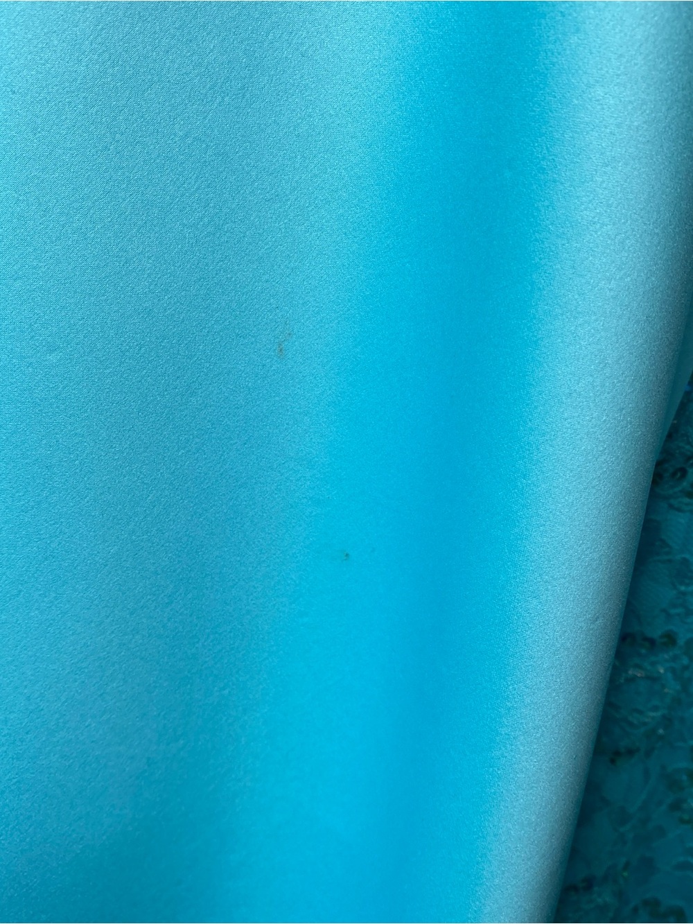 Vintage Y2k 90s Aqua Beaded Fairy Halter Prom Dress - sz 10 - Picture 15 of 15